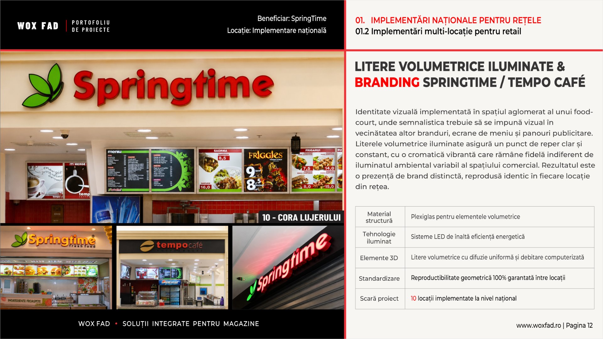 Springtime / Tempo Cafe — Litere volumetrice iluminate