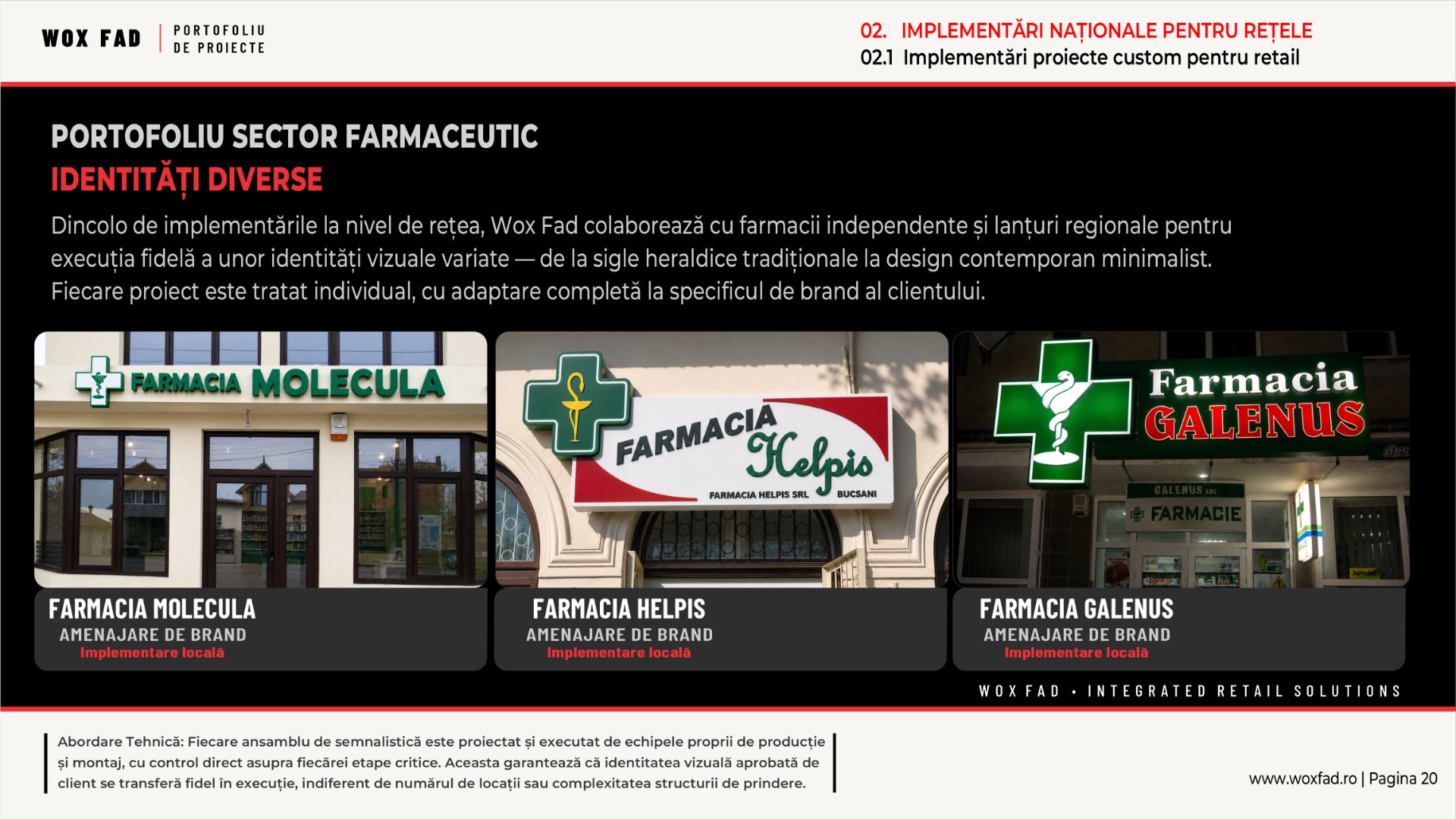 Portofoliu sector farmaceutic — Molecula / Helpis / Galenus