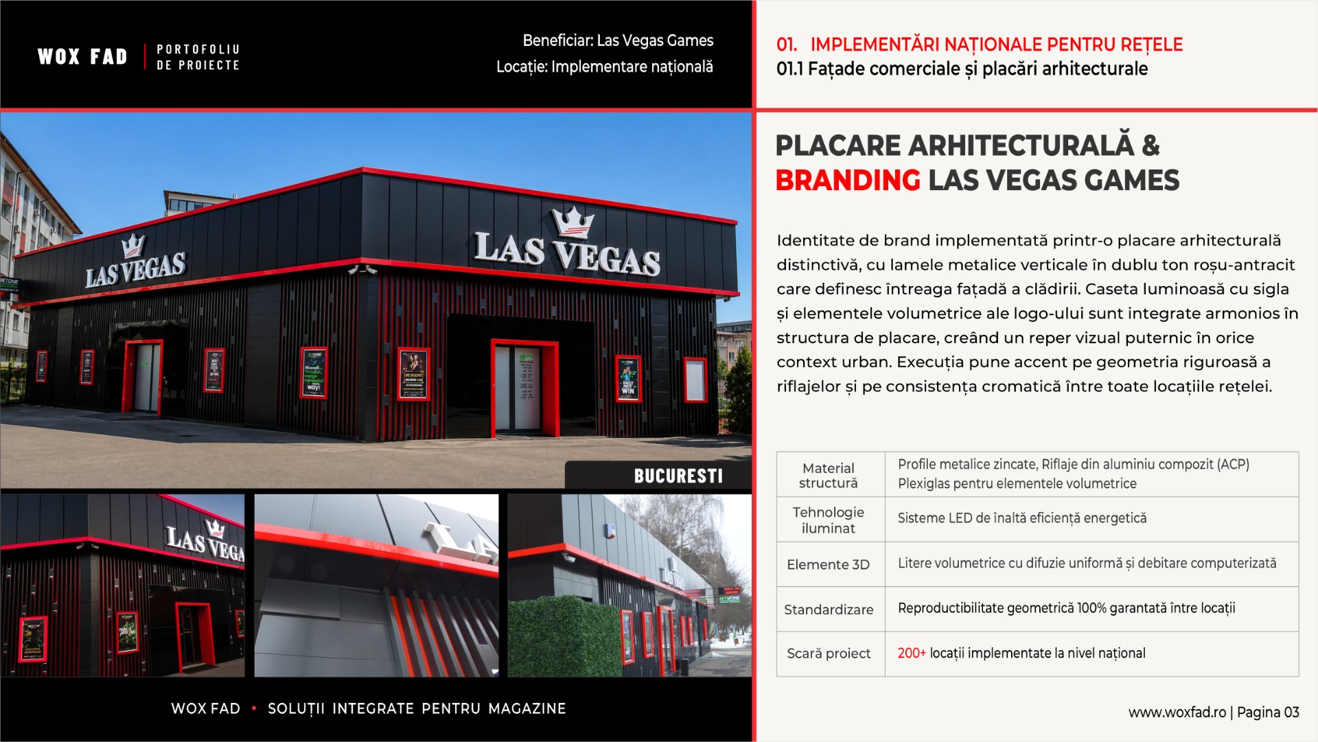 Las Vegas Games — Placare arhitecturală (București)