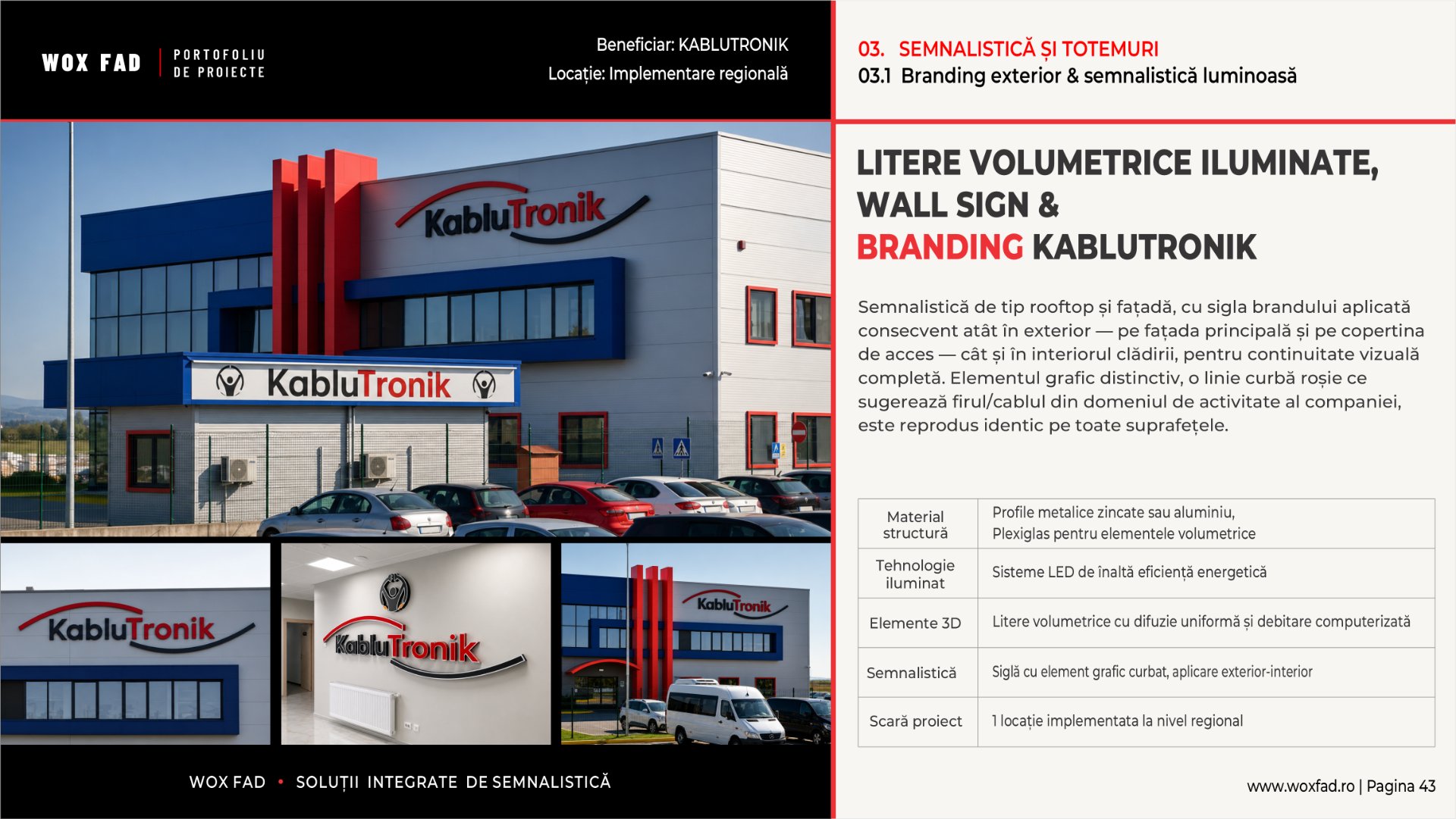KabluTronik — Litere volumetrice iluminate