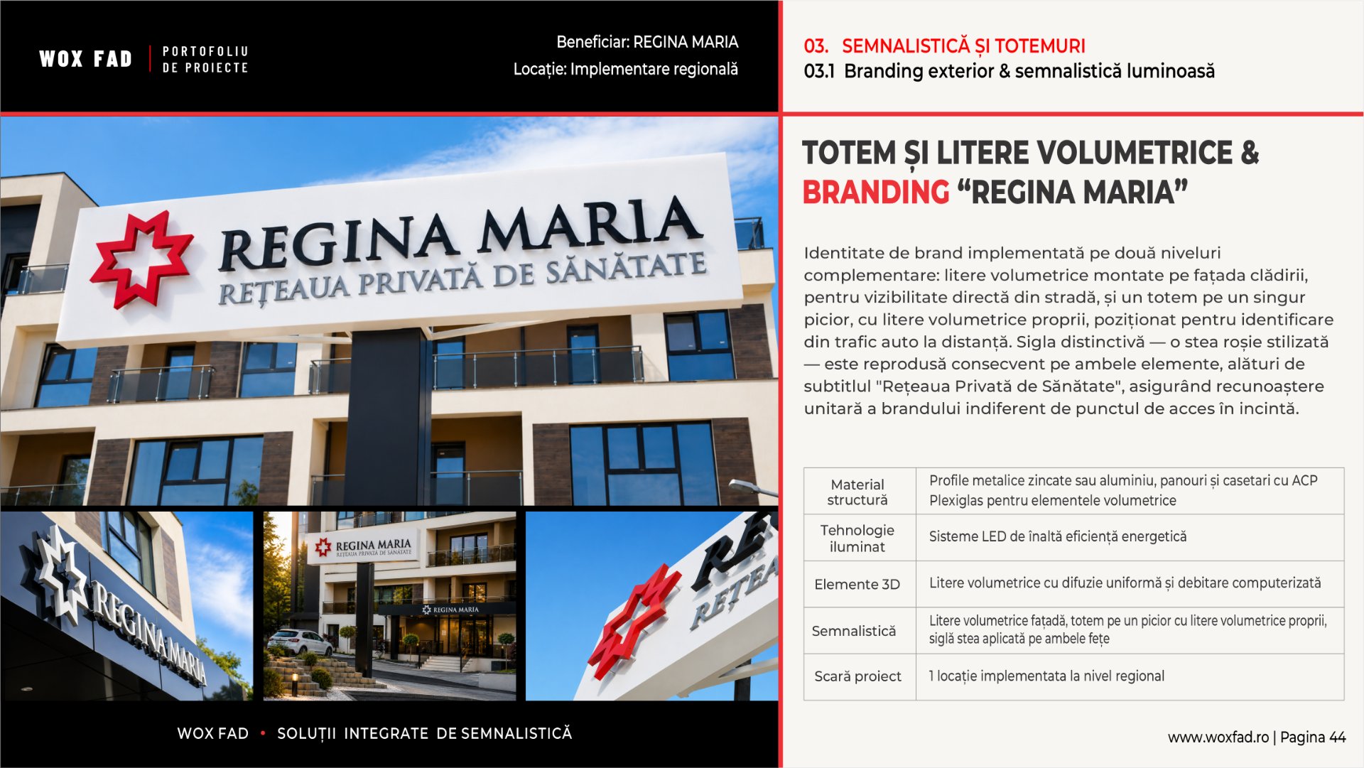 Regina Maria — Totem & litere volumetrice