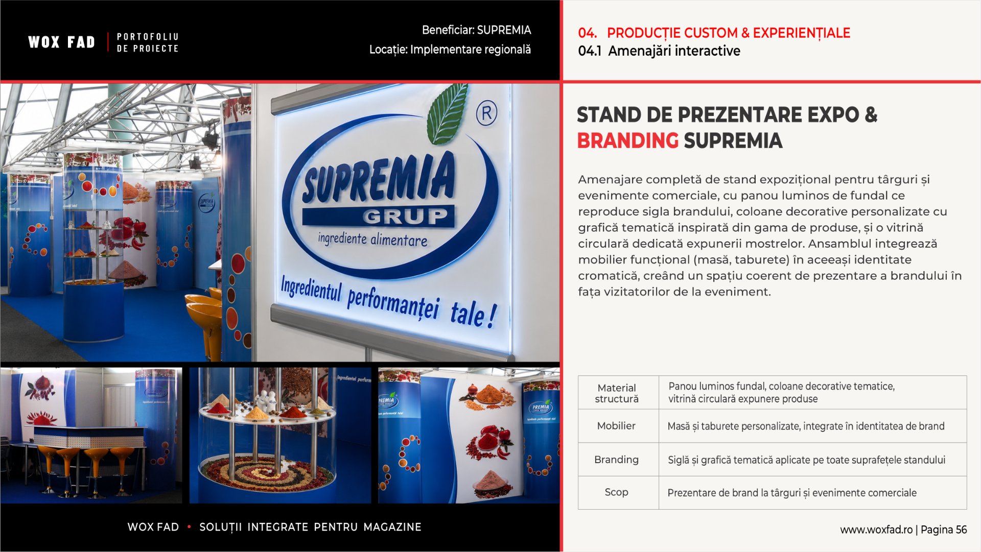 Supremia — Stand de prezentare expo & branding