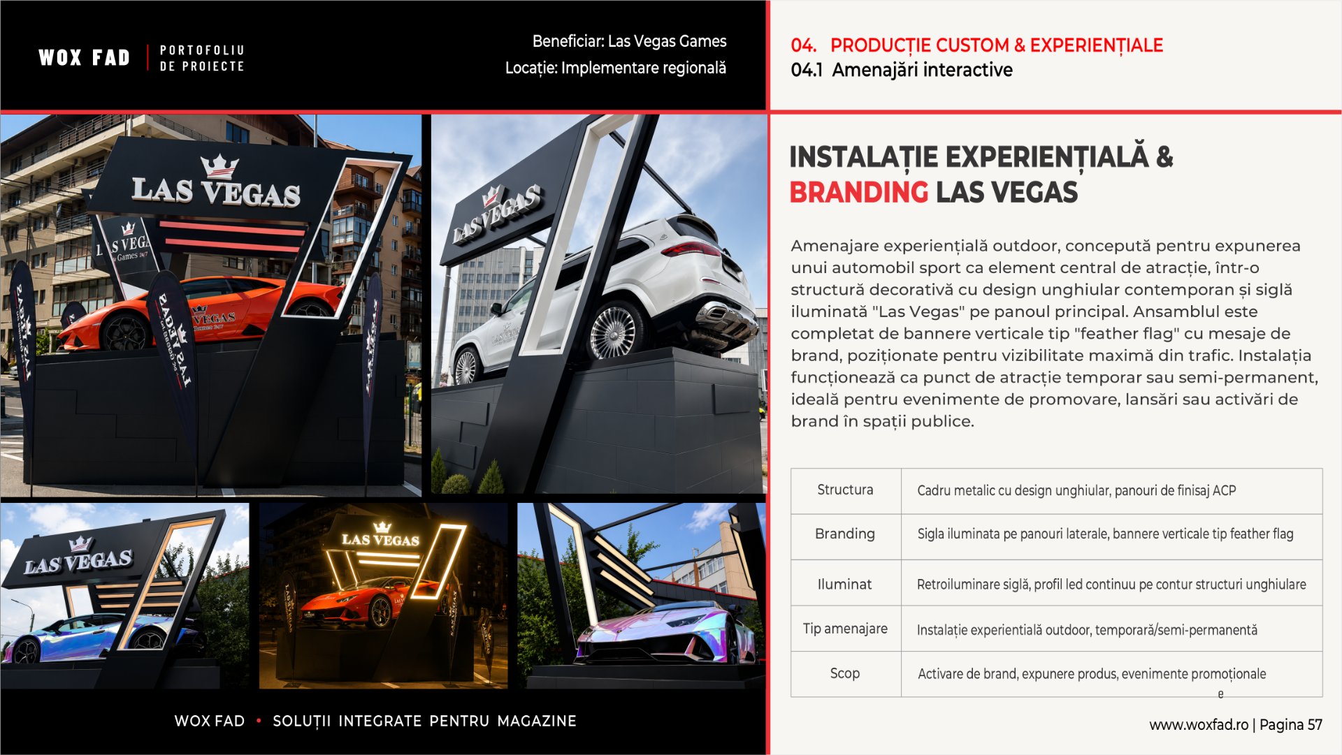 Las Vegas Games — Instalație experențială & branding (expunere auto)