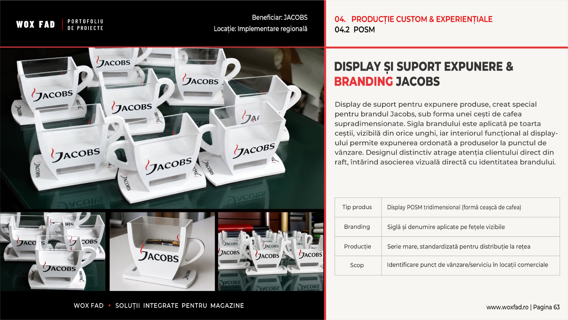 Jacobs — Display suport expunere & branding
